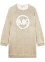 Dětské bavlněné šaty Michael Kors zlatá barva, mini, oversize
