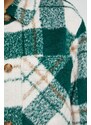 Bunda Abercrombie & Fitch dámská, zelená barva, přechodná, oversize