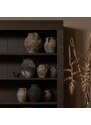 Hoorns Tmavě hnědá borovicová knihovna Kitai 230 x 146 cm