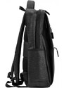 Barebag Pierre Cardin Elegantní tmavě šedý pánský batoh s kapsou pro notebook, USB