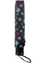 Swifts Skladácí deštník s motivem květin černá 1124