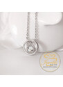 Jewellis ČR Jewellis Ocelový náhrdelník ve tvaru kruhu s krystalem Swarovski - Scarlet