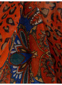 Fashionhunters Oranžový šátek s potisky