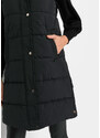 bonprix Prošívaná vesta s kapucí Černá