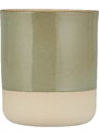 IB LAURSEN Keramický obal na květináč Green/Beige Edge 16 cm