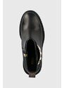 Kožené kotníkové boty MICHAEL Michael Kors Parker dámské, černá barva, na podpatku