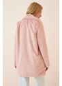 Happiness İstanbul Women's Pink Faux Fur Coat