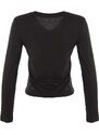 Trendyol Black 100% Cotton 2-Pack Basic Cycling and V-Neck Knitted T-Shirts