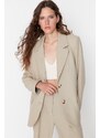 Trendyol Mink Regular Lined Woven Blazer Jacket