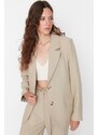 Trendyol Mink Regular Lined Woven Blazer Jacket