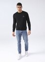 Lee Cooper Men's O Neck Black Sweatshirt 231 Lcm 241029 Neil S