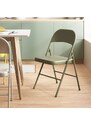 Tmavě zelená kovová skládací jídelní židle Kave Home Aidana