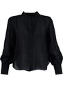 Trendyol Black Woven Pleated Shoulder Shirt