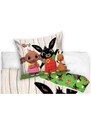 Carbotex Dětské ložní povlečení do velké postele Zajíček Bing - motiv Piknik na zahradě - 100% bavlna - 70 x 90 cm + 140 x 200 cm