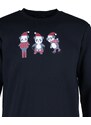 Trendyol Black Men's Regular/Normal Cut Christmas Themed Printed Fleece Inside Sweatshirt