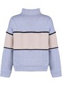 Trendyol Gray Melange Basic Printed Fleece Inside Knitted Sweatshirt