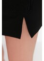 Trendyol Black Slit Detailed Woven Skirt