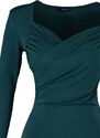 Trendyol Emerald Green Waistband Draped Detail Fitted/Situated Elastic Snaps Knitted Bodysuit