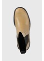Kožené kotníkové boty Vagabond Shoemakers Tara dámské, béžová barva, na platformě