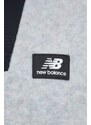 Mikina New Balance pánská, šedá barva, s aplikací