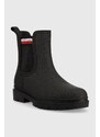 Holínky Tommy Hilfiger Rain Boot Ankle Elastic dámské, černá barva