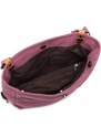 Kono růžově fuchsiová plátěná hobo kabelka-batoh 6850