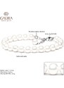 Gaura Pearls Perlový náramek Stacey - sladkovodní perla, stříbro 925/1000