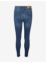 Modré skinny fit džíny s potrhaným efektem Noisy May Buddy - Dámské