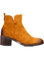 Brown women's ankle boots on a low post Vinceza