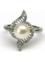AutorskeSperky.com - Stříbrný prsten s perlou - S6872