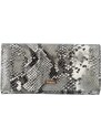 PATRIZIA Velká dámská luxusní kožená peněženka Sadrey, šedá se zvířecím hadím motivem
