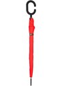 REAL STAR Výrazný velký holový deštník se zajímavou rukojetí Redish, červená