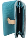 MaxFly Kombinovaná dámská koženková peněženka Simonee, světle modrá