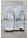 Meera Design Zateplené rukavice Karpó / Světle šedý fleece