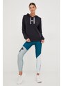 Mikina Under Armour dámská, černá barva, s kapucí, s potiskem