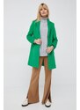 Kalhoty United Colors of Benetton dámské, béžová barva, široké, high waist