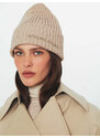 Bavlněná béžová čepice Ruslan Baginskiy - Beanie Hat - 100 % bavlna