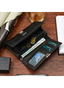 Kožená číšnická peněženka (flek) Beltimore D00 černá - zboží s vadou