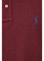 Bavlněné tričko s dlouhým rukávem Polo Ralph Lauren vínová barva