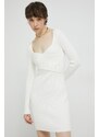Šaty Abercrombie & Fitch bílá barva, mini