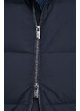 Péřová bunda Emporio Armani pánská, tmavomodrá barva, zimní