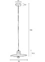 Černé ratanové závěsné světlo ZUIVER BALANCE 35 cm