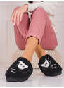 Black women's slippers Shelvt warm