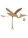 Dřevěná závěsná dekorace letící čáp Quax Stork 107 x 95 cm