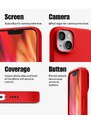 Ochranný kryt pro iPhone 14 PLUS - Mercury, Silicone Red