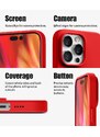 Ochranný kryt pro iPhone 14 Pro MAX - Mercury, Silicone Red