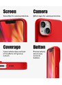 Ochranný kryt pro iPhone 14 - Mercury, Silicone Red