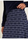 Tmavě modrá vzorovaná midi sukně Tranquillo - Dámské