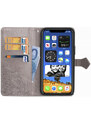 Pouzdro MFashion iPhone 12 Mini - šedé - Mandala