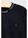 Dívčí šaty Tommy Hilfiger tmavomodrá barva, midi